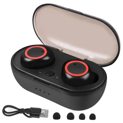 Immagine prodotto di Cuffie wireless mini Bluetooth TWS con ricarica magnetica, chiamata binaurale, cuffie sportive, nero