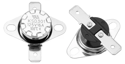 2x KSD301 Thermostat 100°C 16A N.O. für Mikrowelle & Backofen