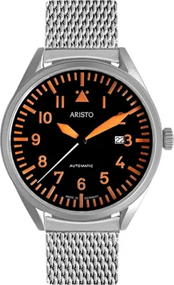 Produktbild von Aristo Herren Uhr Armbanduhr Fliegeruhr Automatik 3H223-M Edelstahl