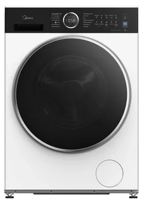 Produktbild von Midea MF205D86WB-14DA10, Frontlader, Freistehend, Weiß, Links, Schwarz, Drehregler, Berührung