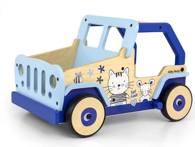 Zdjęcie produktu dla Milly Mally Zabawka Chodzik-Pchacz dla dzieci Explorer Cat and Mouse