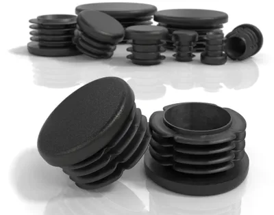 Image de Lot de 20 embouts de finition pour tubes ronds de 38 mm, en plastique PE