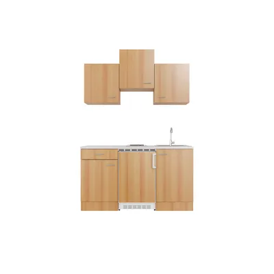 Produktbild von Singleküche mit E-Geräten - 150 cm breit - Buche – Namu