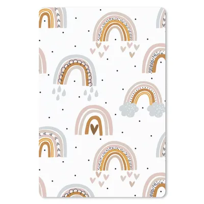 Produktbild von MuchoWow® Mauspad Mousepad Muster für Kinder - Regenbogen - Pastell 40x60 cm - Mousepads - Maus Mat - Pad - Mausunterlage - Schreibtisch Accesoire