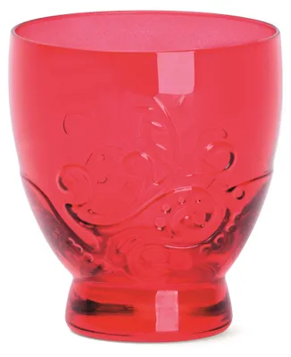 Becher 30 cl, mundgeblasenes Glas, Rot, 8,5 x 8,5 x 9,5 cm