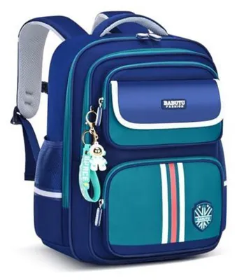 Productafbeelding van Schooltassen voor jongens, geschikt voor leerjaar 2-5, ergonomische rugzak voor kinderen, groen, 30x18x42 cm