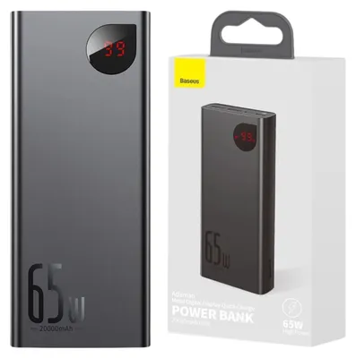 Immagine prodotto di Powerbank Baseus Adaman Metal 20000Mah, Pd, Qc 3.0, 65W, 2Xusb + Usb-C + Micro Usb, (Czarny)