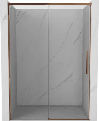 Produktbild von Mexen Rox Schiebetür-Duschwand 140 cm, transparent, Roségold - 8C2-140-000-60-00