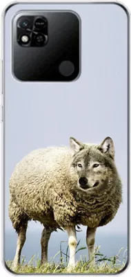 Produktbild von König Design Hülle kompatibel mit Xiaomi Redmi 10A Kunststoff Soft Handyhülle - Handy Case Wolf im Schafspelz