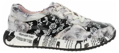 Produktbild von Laura Vita Damen Sneaker mehrfarbiger Plateau Sneaker Burton 05, Größe:38 EU, Farbe:Silber