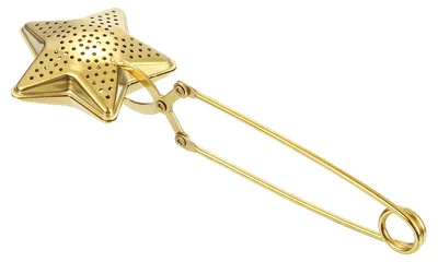 Tee-Ei-Infuser mit Griff, Edelstahl, gold, 1 Stück