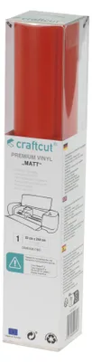 Produktbild von craftcut Premim Vinyl matt- 33 x 244 cm - Orange-Red