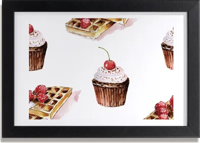 Produktbild von Bild 30x20 MDF-Rahmen, Wandkunst Dessert