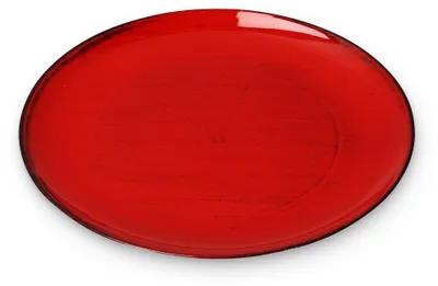 Produktbild von Deko-Teller 28 cm in rot-schwarz für drinnen & draußen