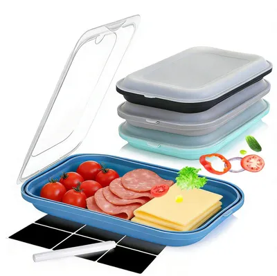 Immagine prodotto di Omgoods - Set di 4 contenitori per alimenti, ideali per conservare la carne in frigorifero