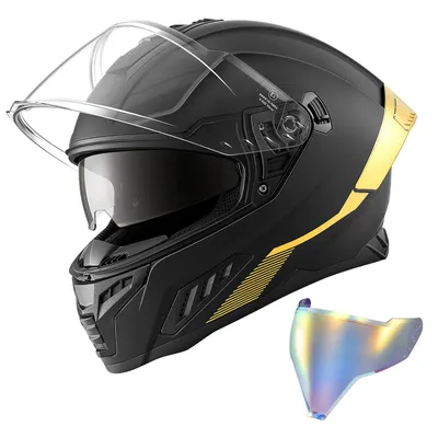 Produktbild von Motorrad Integralhelm - Full Face Motorradhelm - ECE 22.06 - Doppelvisier Mit Sonnenblende - Bluetooth Lautsprecherfach - Für Damen Und Herren - Größe XL