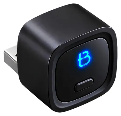Produktbild von Tradebit TB NANO Wireless Adapter für Autos mit CarPlay & Android Auto, USB-A, WiFi 6, BT 5.4, Smart Button