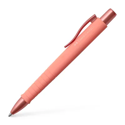Produktbild von Faber-Castell Kugelschreiber Poly Ball XB, Anklippbarer versenkbarer Stift, Koralle, Blau, 0,6 mm, Extra dünn, 1 Stück(e)