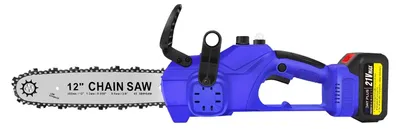 Immagine prodotto di Motosega a batteria - Lama da 30 cm - 6000 W - Batteria agli ioni di litio da 21 V e 4,0 Ah - Motore brushless - Velocità della catena 10 m/s - Con 1 batteria