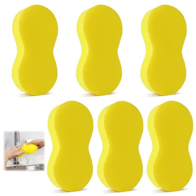 Obrázek produktu pro Autospons, 6 kusů, houbičky na mytí aut, rozměry 22 x 11 x 4,5 cm, univerzální