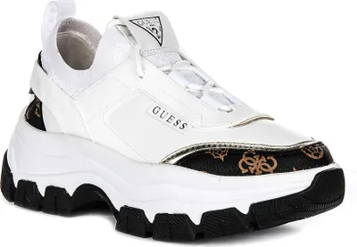 Produktbild von Guess Braydin Sneaker in Weiß Braun für Damen – 6 UK - 39 EU - 8.5 US / White Brown