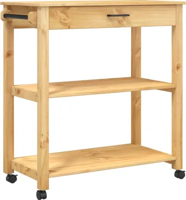 Produktbild von vidaXL Küchenwagen MONZA 84x40x88,5 cm Massivholz Kiefer