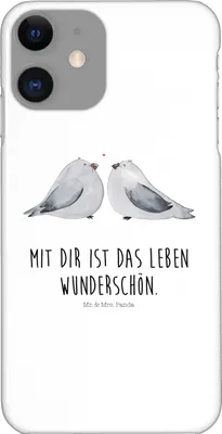Produktbild von Mr. & Mrs. Panda Iphone 11 Handyhülle Turteltauben Liebe - Weiß - Geschenk, Hülle, Freund, Handy Schutzhülle, Freundin, Cover, Pro, Hochzeitstag