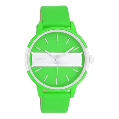 Produktbild von Oozoo Damen Lederarmband Uhr Timepieces grün Analog Quarzuhr UOC11189