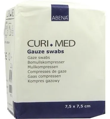 Image de Compresses de gaze 7,5x7,5 cm non stériles 8 plis 100 pces