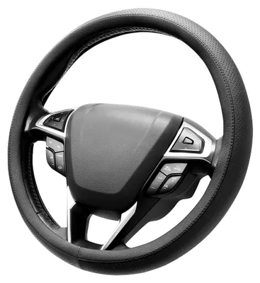 Produktbild von Lenkradbezug Auto Lenkradhülle Lenkrad Abdeckung aus Mikrofaser Leder 37-39 cm Schwarz