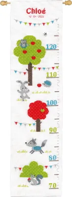 Immagine prodotto di Set per punto croce Vervaco "Animali della foresta II", schema di conteggio, 18x70cm