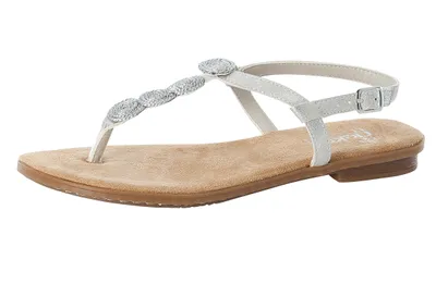 Produktbild von Rieker Damen Sandaletten Zehentrenner Sandalen 64269-40, Größe:42 EU, Farbe:Beige