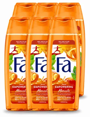 Imagen del producto de 6 unidades de gel de ducha Fa "Empowering Moments" - 250 ml - Paquete económico