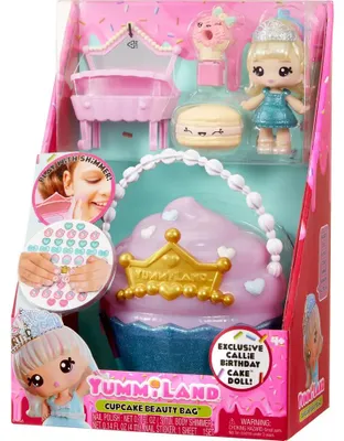 Imagen del producto de Juego de maquillaje Yummiland Beauty Bag con muñeca y brillo labial - Set de maquillaje en forma de cupcake