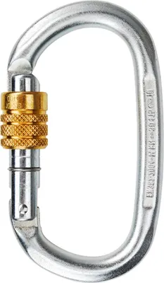 Produktbild von Edelrid Steel Oval Screw - robuster Stahlkarabiner für vielseitige Einsatzzwecke, Farbe:006 silver