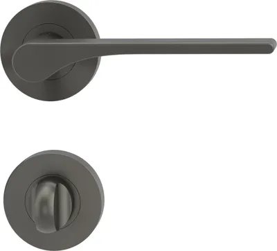 Produktbild von GRIFFWERK Rosettengarnitur LEAF LIGHT SIEGER DESIGN WC-Schloss Kaschmirgrau