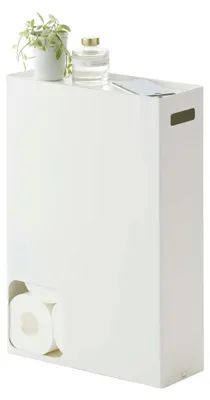 Toiletpapier-Ständer, weiß, Stahl, 33 x 12,5 x 48 cm