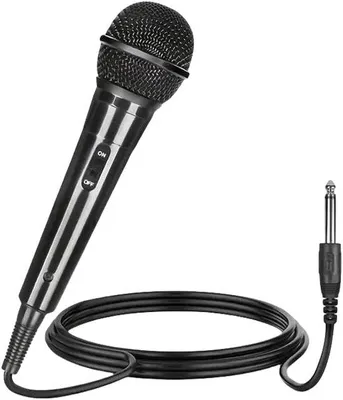Obrázok produktu pre Ručný dynamický mikrofón s 6,5 mm konektorom a zosilňovačom hlasu pre podcasty, štúdio a hranie hier