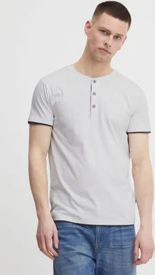 Produktbild von INDICODE IDTony Herren T-Shirt Kurzarm Shirt mit Grandad-Ausschnitt Baumwollmischung Regular fit