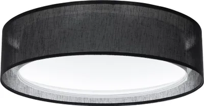 Produktbild von Deckenlampe E27 rund D: 50 cm Schwarz 2-flammig Modern