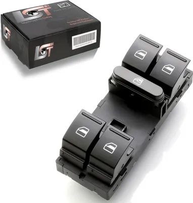 Produktbild von Fensterheber Schalter links schwarz für Seat Altea Ibiza VW Amarok Golf Passat