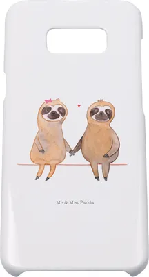 Produktbild von Mr. & Mrs. Panda Samsung Galaxy S8 plus Handyhülle  Faultier Pärchen - Weiß - Geschenk, Handy, Beziehung, Case, Hülle, Liebe, Cover, Faultiere