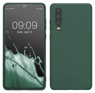 Produktbild von kwmobile Handyhülle für Huawei P30 Hülle - TPU Case - Kabelloses Laden - Schutzhülle Cover in Tannengrün