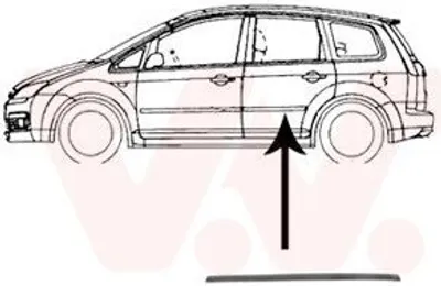 Image de Enjoliveur/protection, porte Arrière gauche de VAN Wezel (1863425) Enjoliveur/protection Carrosserie