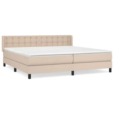 Image de Sommier à lattes de lit avec matelas Cappuccino 200x200 cm