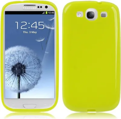 Image de Coque en TPU pour téléphone portable Samsung I9300 Galaxy S3, couleur vert vif