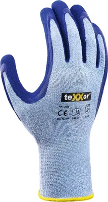 Obrázok produktu pre 12 párov polyesterových pletených rukavíc LATEX veľkosti 7
