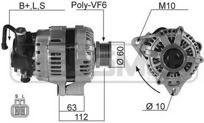 Immagine prodotto di ERA 210024A Alternatore 120 A 14 V per HYUNDAI i30 (FD) e KIA SORENTO I (JC)