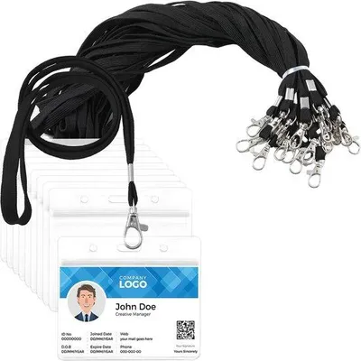 Zdjęcie produktu dla Etui na paszporty i karty kredytowe – 20 sztuk – czarne – nylonowe