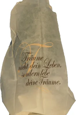 Produktbild von Videx® Pflanzen-Winterschutz-Vlieshaube "Träume nicht..." 130 x 160 cm
